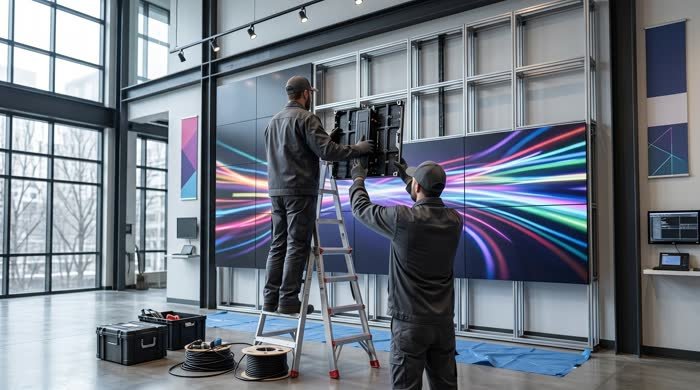 Installing an LED screen