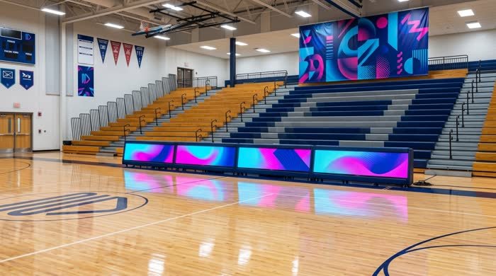 LED scorers tables courtside