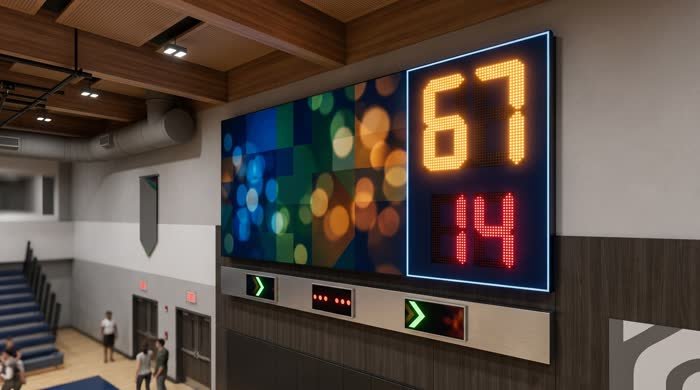 Shot clock split screen